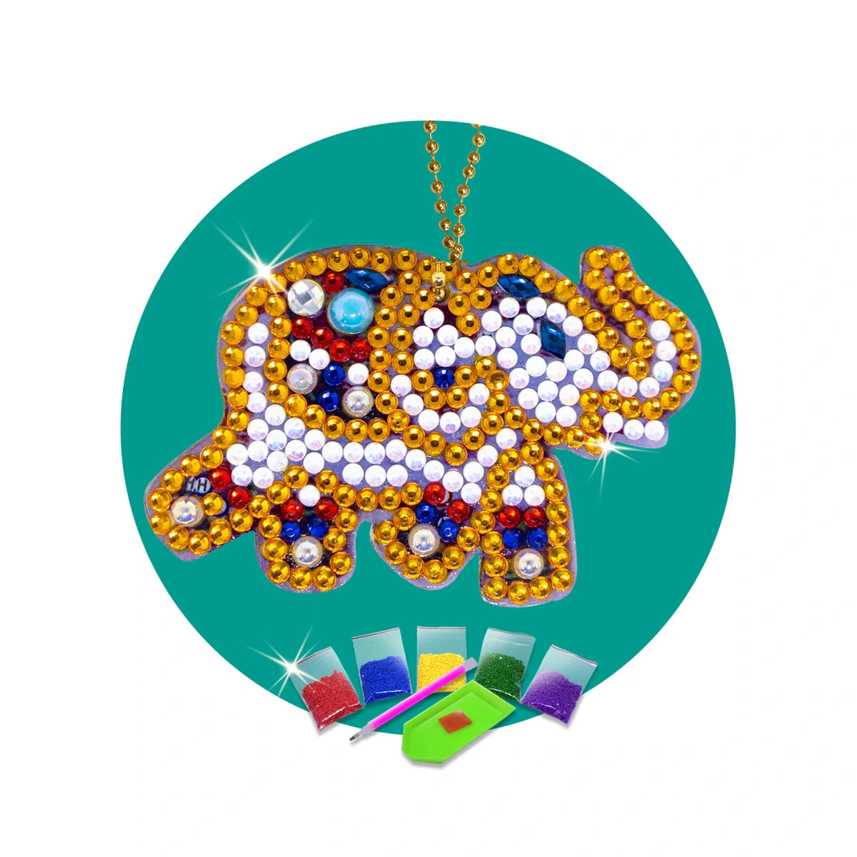 231589-kit-de-pintura-com-diamante-chaveiro-elefante-amarelo-e-branco-609938