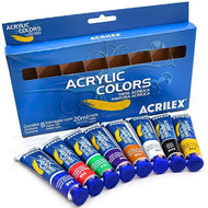 Estojo Tinta Acrilica 08 Bisnagas 20ml Acrilex - 13108