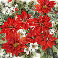 Guardanapo para Decoupage Ambiente 33x33cm com 2 Unidades - Flor de Natal