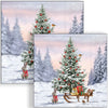 Guardanapo para Decoupage Ambiente 33x33cm com 2 Unidades - Animais de Inverno Natal
