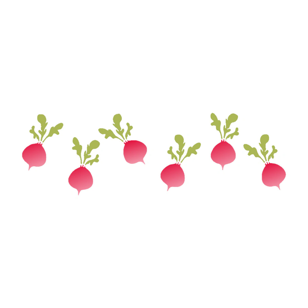 Stencil Feirinha Legumes Rabanetes 10x30cm para Pintura Decorativa e Artesanato 3806 - Opa