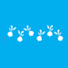Stencil Feirinha Legumes Rabanetes 10x30cm para Pintura Decorativa e Artesanato 3806 - Opa