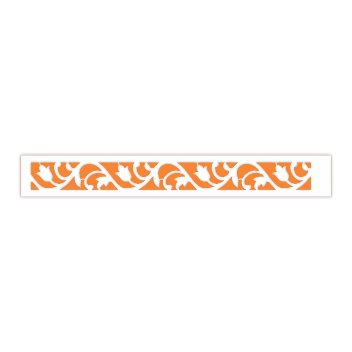 Stencil Arabesco Tulipas 4x30cm para Pintura Decorativa e Artesanato 3815 - Opa