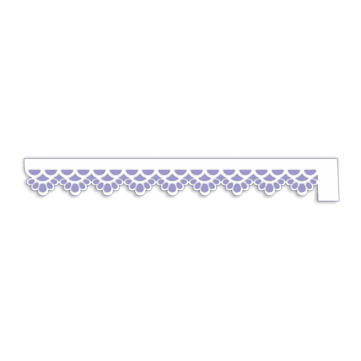 Stencil Renda Arcos 4x30cm para Pintura Decorativa e Artesanato 3816 - Opa