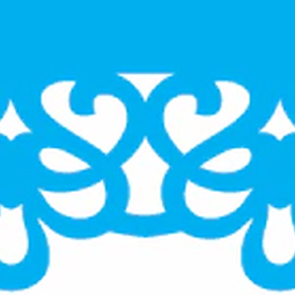 Stencil Renda Coração Coroa 4x30cm para Pintura Decorativa e Artesanato 3817 - Opa