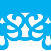Stencil Renda Coração Coroa 4x30cm para Pintura Decorativa e Artesanato 3817 - Opa