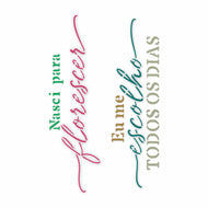 Stencil Frase Nasci para Florescer 15x20cm para Pintura Decorativa e Artesanato 3808 - Opa