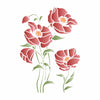 Stencil Flor Papoulas I 20x25cm para Pintura Decorativa e Artesanato 3810 - Opa