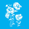 Stencil Flor Papoulas I 20x25cm para Pintura Decorativa e Artesanato 3810 - Opa
