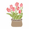 Stencil Flor Sombra Tulipas 20x25cm para Pintura Decorativa e Artesanato 3812 - Opa