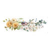 Transfer Têxtil Flores e Pássaros 10x30cm para Personalização de Tecidos 3823 - Opa