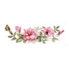 Transfer Têxtil Flores Rosas 10x30cm para Personalização de Tecidos 3825 - Opa