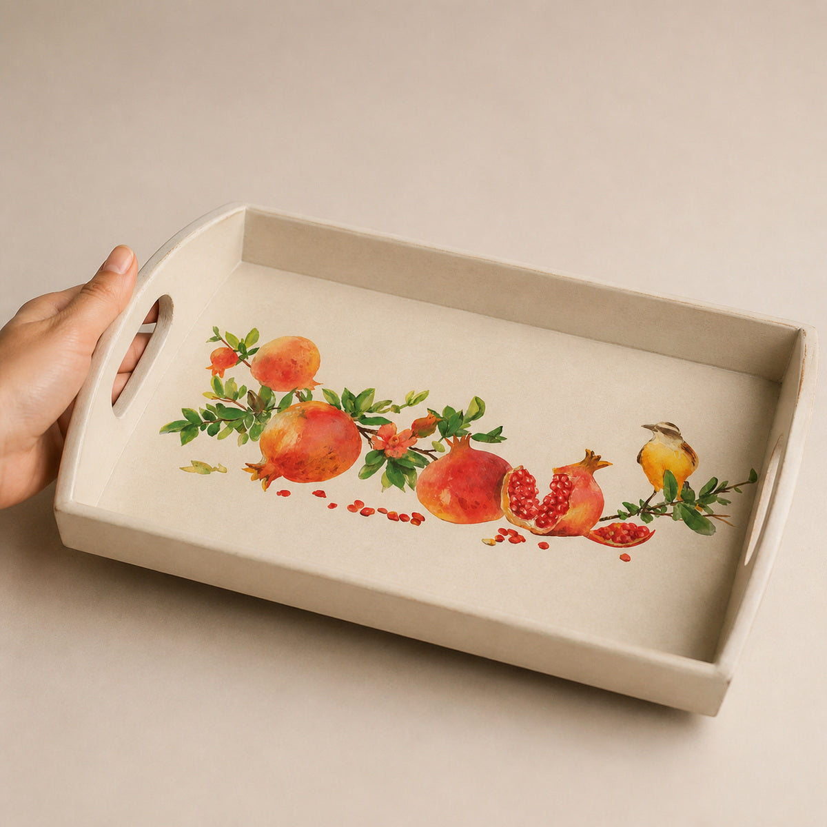 Transfer Têxtil Frutas Romãs 10x30cm para Personalização de Tecidos 3828 - Opa