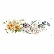 Transfer Têxtil Flores e Pássaros 7x20cm para Personalização de Tecidos 3831 - Opa