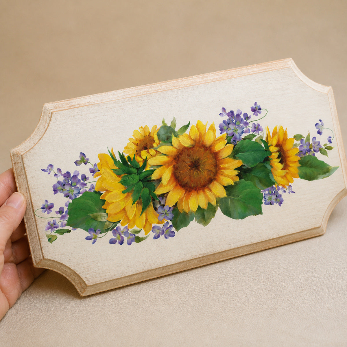 Transfer Têxtil Flores Girassóis 7x20cm para Personalização de Tecidos 3832 - Opa