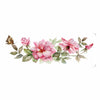 Transfer Têxtil Flores Rosas 7x20cm para Personalização de Tecidos 3833 - Opa