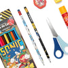Kit Escolar Sonic 18 Itens com Lápis de Cor 12 Cores - Leo & Leo