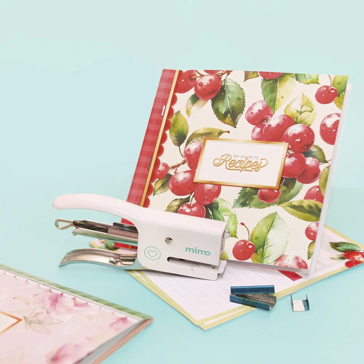 Kit Mini Grampeador Profissional Mimo com 1000 Grampos Coloridos Nº 10 06297 - Mimo Crafts