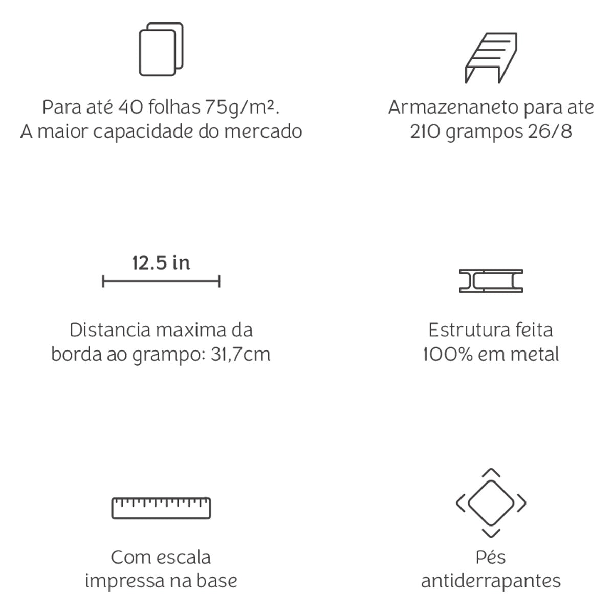 Grampeador Profissional de Longo Alcance Mimo com 1000 Grampos para Encadernação 07393 - Mimo Crafts
