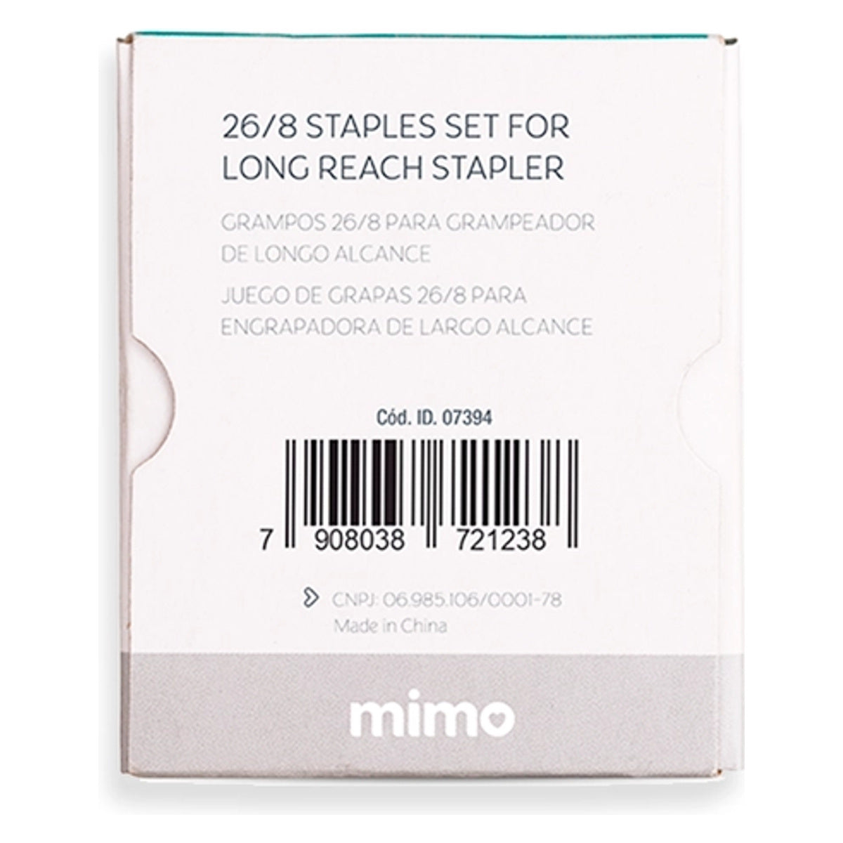Grampo 26/8 Mimo para Grampeador Profissional de Longo Alcance com 1000 Unidades 07394 - Mimo Crafts
