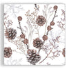Guardanapo para Decoupage Ambiente 33x33cm com 20 Unidades - Pinhas Brancas