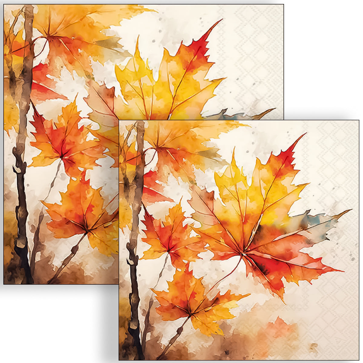 Guardanapo para Decoupage Ambiente 33x33cm com 20 Unidades - Folhas Vibrantes