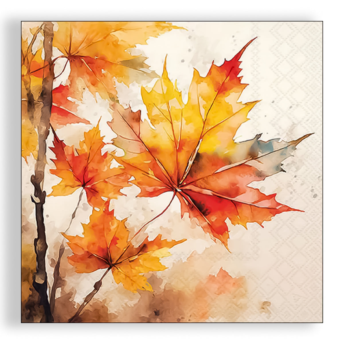 Guardanapo para Decoupage Ambiente 33x33cm com 20 Unidades - Folhas Vibrantes