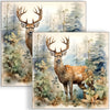 Guardanapo para Decoupage Ambiente 33x33cm com 20 Unidades - Cervo no Bosque