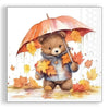 Guardanapo para Decoupage Ambiente 33x33cm com 20 Unidades - Ursinho de Guarda Chuva