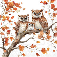 Guardanapo para Decoupage Ambiente 33x33cm com 2 Unidades - Familia de Corujas
