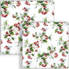 Guardanapo para Decoupage Ambiente 33x33cm com 20 Unidades - Natal Ramos com Bagas Vermelhas