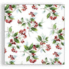 Guardanapo para Decoupage Ambiente 33x33cm com 2 Unidades - Natal Ramos com Bagas Vermelhas