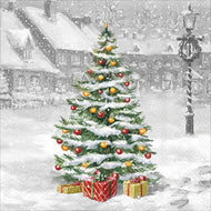 Guardanapo para Decoupage Ambiente 33x33cm com 2 Unidades - Natal Arvore no Quadrado