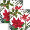 Guardanapo para Decoupage Ambiente 33x33cm com 2 Unidades - Plantas de Natal Brancas