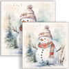 Guardanapo para Decoupage Ambiente 33x33cm com 20 Unidades - Natal Boneco de Neve na Natureza