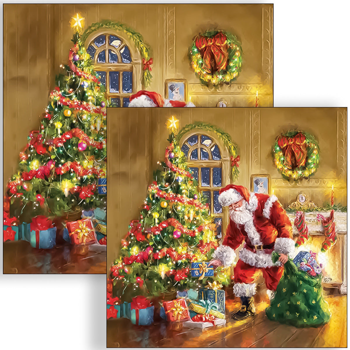 Guardanapo para Decoupage Ambiente 33x33cm com 20 Unidades - Natal Boneco de Neve com Amigos