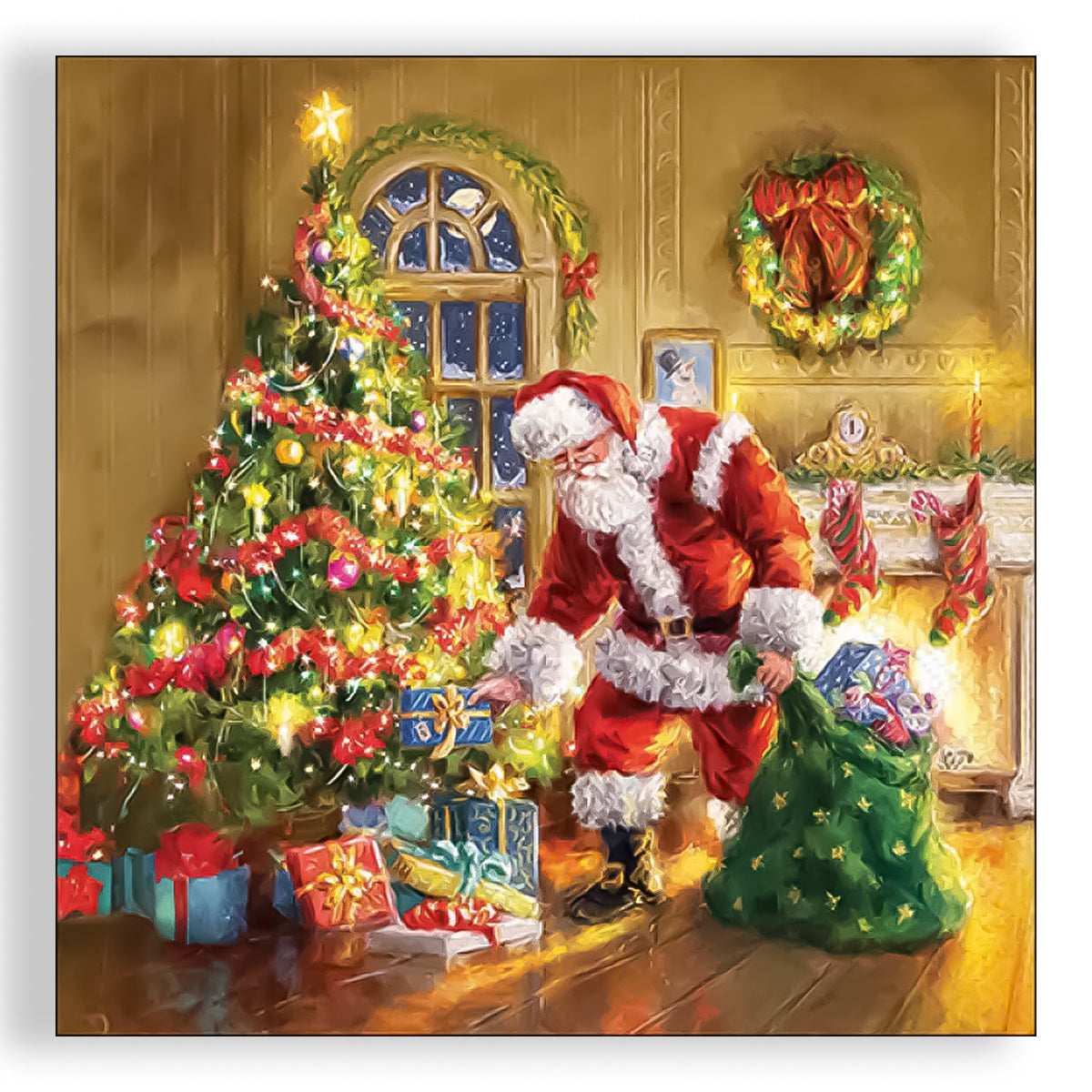 Guardanapo para Decoupage Ambiente 33x33cm com 20 Unidades - Natal Boneco de Neve com Amigos
