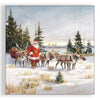 Guardanapo para Decoupage Ambiente 33x33cm com 20 Unidades - Natal Papai Noel com Suas Renas