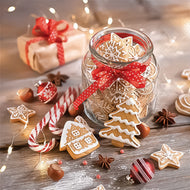 Guardanapo para Decoupage Ambiente 33x33cm com 2 Unidades - Pote de Biscoitos de Natal