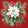 Guardanapo para Decoupage Ambiente 33x33cm com 20 Unidades - Buque de Flor do Natal Vermelha