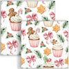 Guardanapo para Decoupage Ambiente 33x33cm com 20 Unidades - Doces de Natal Rosa