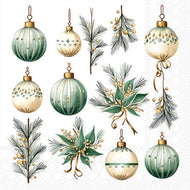 Guardanapo para Decoupage Ambiente 33x33cm com 2 Unidades - Natal Enfeites Pendurados Verde