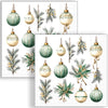 Guardanapo para Decoupage Ambiente 33x33cm com 2 Unidades - Natal Enfeites Pendurados Verde