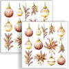 Guardanapo para Decoupage Ambiente 33x33cm com 2 Unidades - Natal Enfeites Pendurados Bordo
