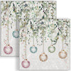 Guardanapo para Decoupage Ambiente 33x33cm com 20 Unidades - Natal Floral Cinza