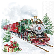 Guardanapo para Decoupage Ambiente 33x33cm com 2 Unidades - Trem de Natal