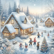 Guardanapo para Decoupage Ambiente 33x33cm com 2 Unidades - Natal Inverno no Quintal