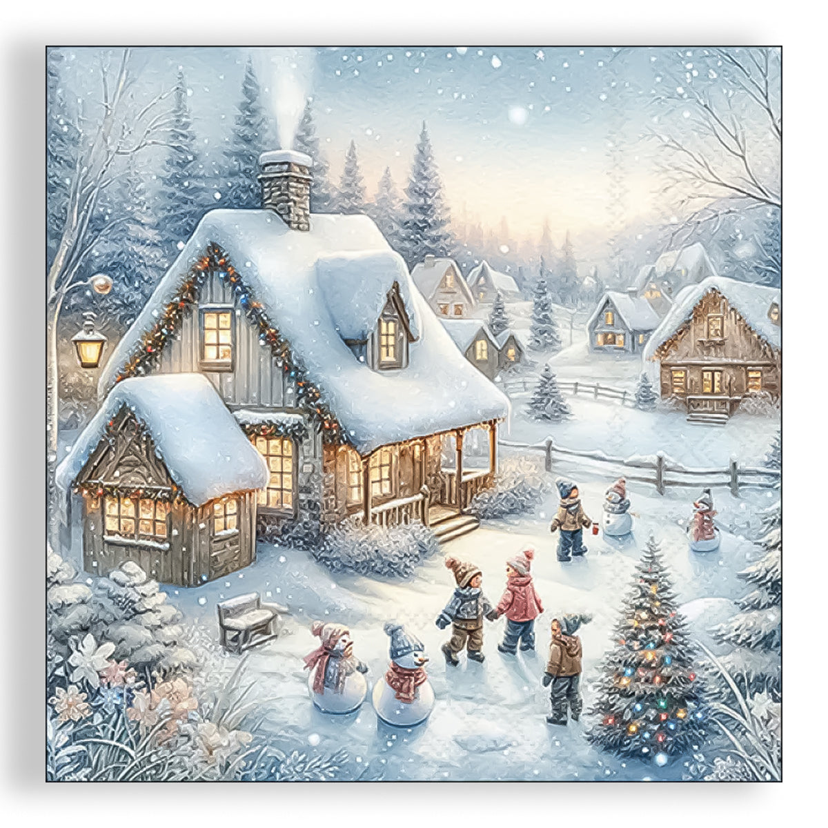 Guardanapo para Decoupage Ambiente 33x33cm com 20 Unidades - Natal Inverno no Quintal