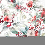 Guardanapo para Decoupage Ambiente 33x33cm com 20 Unidades - Natal Bagas de Inverno