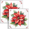 Guardanapo para Decoupage Ambiente 33x33cm com 20 Unidades - Flor do Natal Festiva Branca
